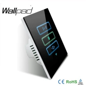 High-End Wallpad Vetro Nero Wireless Wifi Tende con Telecomando di controllo - Foto 1 di 1