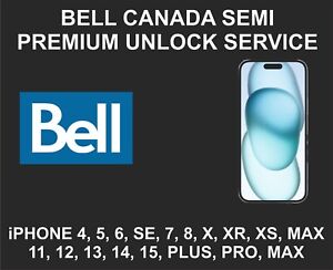 Bell Canada, iPhone All Models, Factory Unlock, Semi Premium