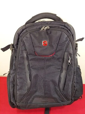 Swiss Gear Backpack Black 18" Airflow Laptop Pocket Media Many Pockets - Image 1 of 4