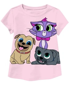 Disney Puppy Dog Pals ☆ Toddler Girls' Group Shot Short Sleeve T-Shirt ☆ 2T-5T - Picture 1 of 1
