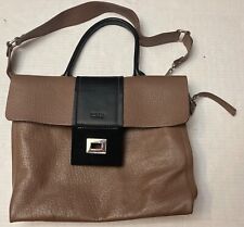 Nicoli 1975 Genuine Leather Handbag Purse Tote Shoulder Bag Made in Italy Brown