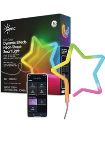 GE CYNC Dynamic Effects Indoor LED Neon Rope Lights with Music Sync, Flex LED... - Picture 1 of 6