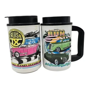 Lot of 2 Thermos Whirley Cups - The Great Cruise 9th & Relics & Rods Run To Sun - Picture 1 of 12