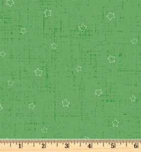 Little Darlings Weihnachten grün Ton Sterne Stoff 5381 halber Meter kontinuierliche Schnitte - Bild 1 von 4