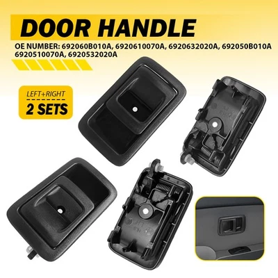 Manija de puerta interior negra para Toyota 4Runner 1996-2002 juego de 4 delanteras y traseras Foto 1 de 4