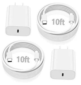 10FT iPad Charger Cord, 20W USB C Fast Charger with Long Charging Cable for - Picture 1 of 8