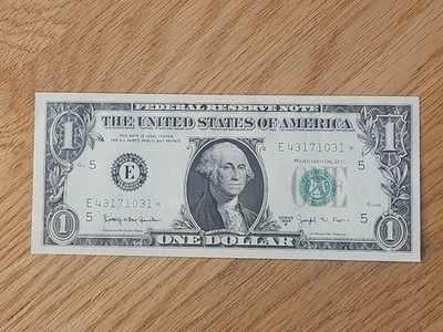 1963 B BARR $1 "STAR NOTE" RICHMOND DISTRICT E43171031* 5 OF 5 CONS SER NUMBERS - Image 1 of 4