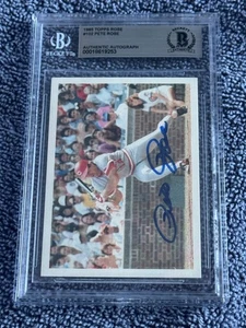 1985 Topps PETE ROSE SIGNED AUTO BAS Beckett Cincinnati Reds - Bild 1 von 1
