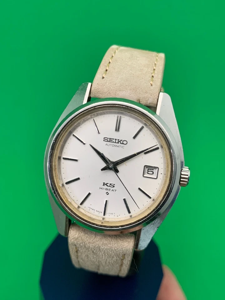 KS KING SEIKO Hi-Beat 5626-7000 Automatic New Band From Japan October 1969 - Immagine 1 di 4