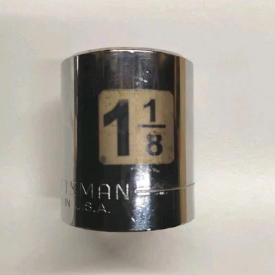 Craftsman | Shallow Socket | 1/2" Dr. | 1-1/8" | 12 Pt. | 34056 | USA - Image 1 of 4