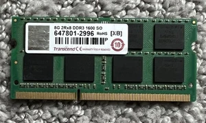 Transcend 8GB DDR3-1600 SO-DIMM Laptop RAM - Picture 1 of 2