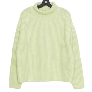 Neu mit Etikett Ann Taylor Pullover Rollkragen minimalistisch Landhaus gerippt kuschelig grün Large - Bild 1 von 7