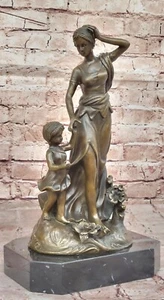 Mothers Day Gift Mother and Child Genuine Bronze Lost Wax Method Sculpture DEAL - Picture 1 of 10