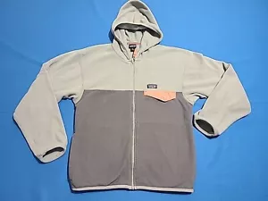 Patagonia Girls Sweater XL Grey Colorblock Micro D Snap T Pockets Full Zip - Picture 1 of 6