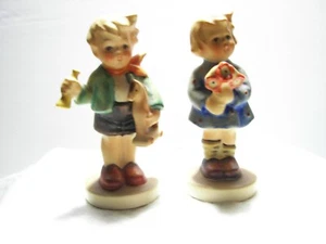 Vtg Lot of 2 ~ Hummel Goebel Figurines ~ Girl & Boy W/Toys ~ Full Bee/Initialed  - Picture 1 of 7
