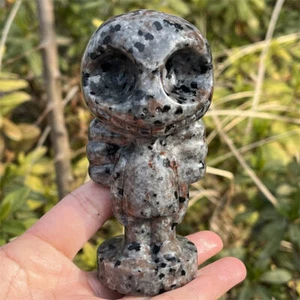 1 pieza Calavera de Cristal de Cuarzo Natural Yooperlita Tallada Calavera Reiki curación aleatoria - Imagen 1 de 5