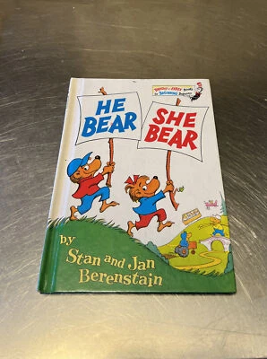 Book Club Dr. Seuss 1974 Hardcover Book He Bear She Bear Stan and Jan Berenstain - Image 1 of 4