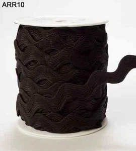 1/2" Ric Rac Trim - May Arts Ribbon - Black - ARR10 - 4 yds - Picture 1 of 1