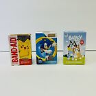 Pokemon Bandaids 20 Pack Assorted Sizes Sonic And Bluey 14 Pack 3” 48 Total New
