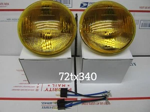 VINTAGE AMBER headlights 5 3/4 FOR CHEVY DODGE GMC FORD TRUCK replaces 5001A - Picture 1 of 5