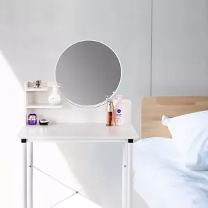 White Dressing Table with Mirror - Makeup Vanity Desk Bedroom - Picture 1 of 5