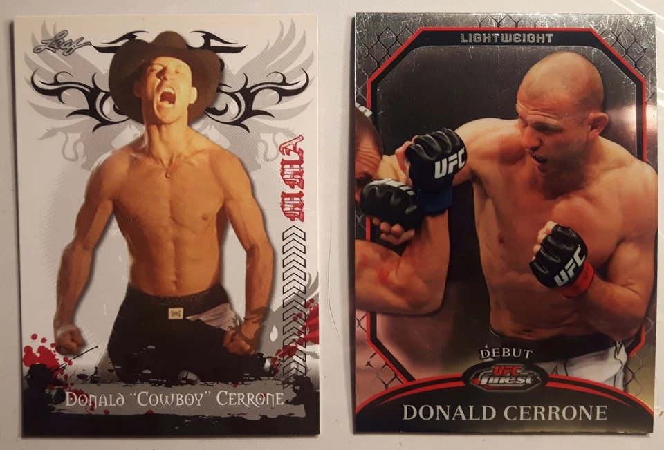 DONALD CERRONE - 2010 Leaf MMA #36 Rookie + 2011 Topps Finest UFC Debut Card #76 - Image 1 of 1