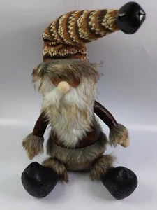 Gnome Plush Leather & Fur No Tag or Labels 19" - Picture 1 of 12