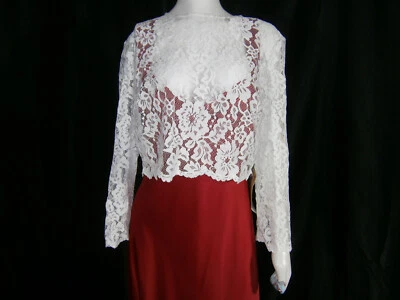 Alfred Angelo Chaqueta Blanca 18 Envoltura Bolero Encogerse de hombros Vestido de Novia Formal Nuevo con Etiquetas Foto 1 de 4