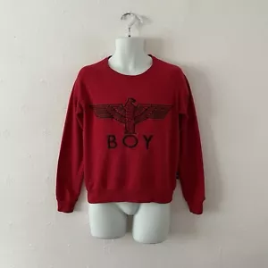 FELPA RAGAZZO LONDRA - XS - ROSSA - MAGLIONE RICAMATO UNISEX - Foto 1 di 4