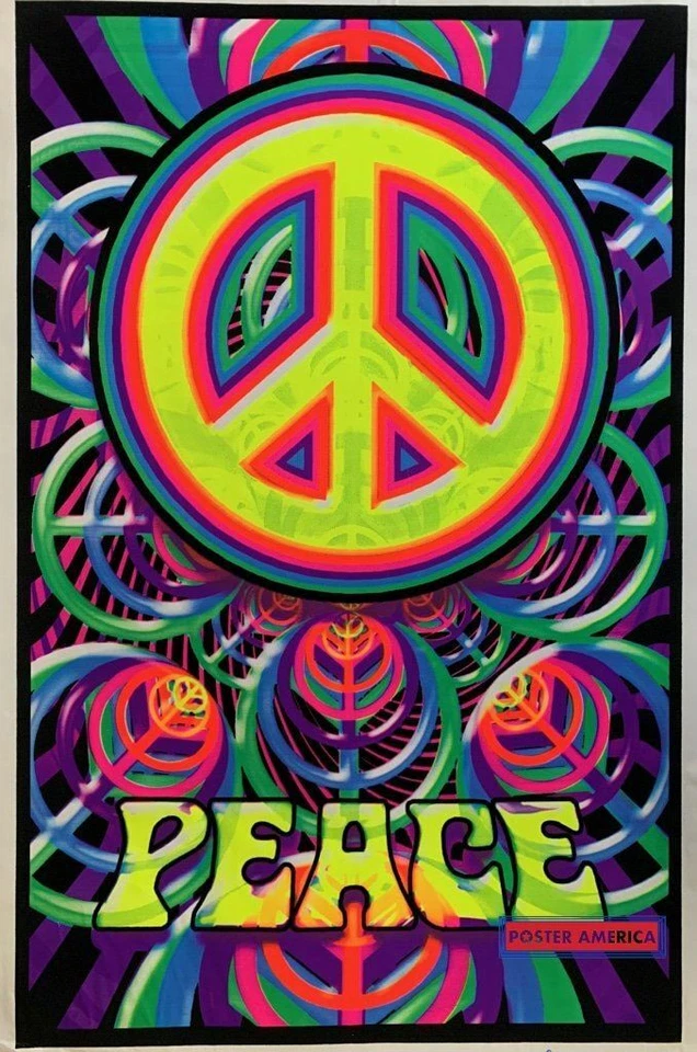 Peace Sign Black Light Poster 23 x 35 - Image 1 of 1