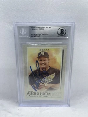Wade Boggs Signed 2020 Topps Allen & Ginter #126 Beckett Auto HOF 2 - Image 1 of 2