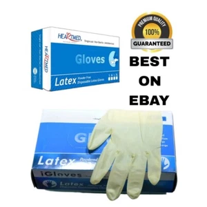 Disposable Gloves-Latex Gloves- Medical Grade- Premium -1x Box-Powder Free- M - Picture 1 of 9