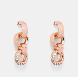 Mimco Mim Dream Earrings set in Rose Gold RRP $129 New Rose Gold + Dust Bag - Picture 1 of 5