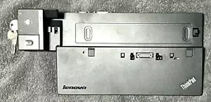 IBM COMPUTER THINKPAD PRO DOCK TYPE 40A1 BY LENOVO - WITH 45W AC ADAPTER & KEYS - Picture 1 of 10