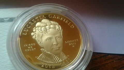 2011 Lucretia Garfield First Spouse Gold Proof Half Ounce - Box & CoA Cover
