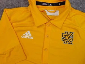 Kennesaw State Owls Shirt Mens Med Yellow Polo Adidas - Picture 1 of 9