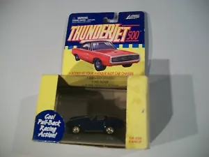 Johnny Lightning THUNDERJET 500 Pull-Back Racing Action Blue Cobra DieCast 1:64 - Imagen 1 de 4