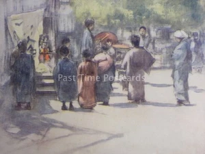 Japan IN FRONT OF THE STALL Original 1901 Colour Print by Mortimer Menpes - Picture 1 of 2