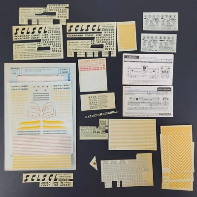 HO Microscale & Walthers Decal Sheet Lot Seaboard Coast Line SCL - Cab Diesels - Image 1 of 4