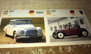 DKW Cars Colour Collector Cards x 2 - Bild 1 von 2