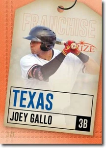 JOEY GALLO 2014 Rize Rookie Orange Paragon FRANCHISE RANGERS RC 1/1 - Picture 1 of 2