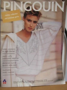 Vintage ~ Pingouin "Holiday Collection & Precious Gems" ~ Knit Pattern Book Only - Foto 1 di 2