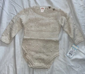 Mameluco Cat And Jack Bebé Niña Niño 1 Pieza Crema Avena 12 Meses Nuevo - Imagen 1 de 5