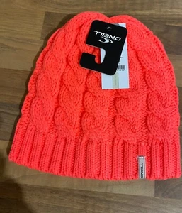 O'Neill Mädchen klassische neonfarbene rosa Wintermütze. Einheitsgröße. Brandneu mit Etikett - Bild 1 von 4