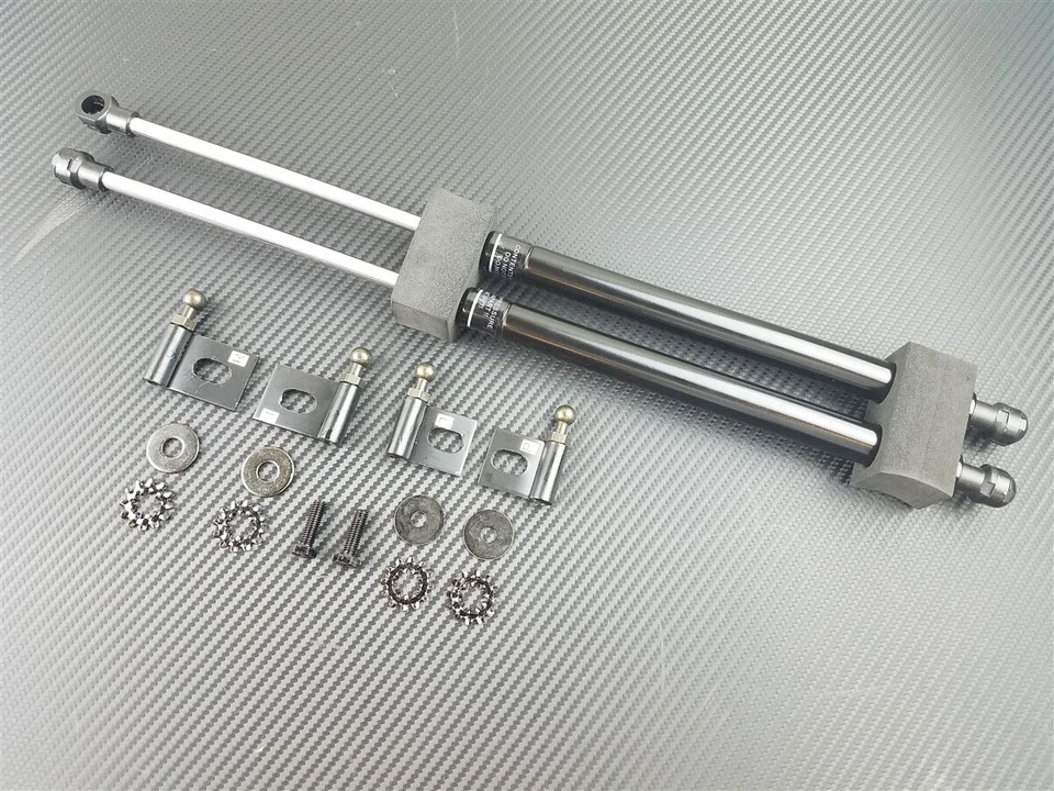 Amortiguador capó motor serie negra P2M para Mitsubishi Evo 8 9 VIII IX 2003-06 CT9A Foto 1 de 1