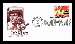 DR JIM STAMPS US COVER HANK WILLIAMS LEGENDS OF MUSIC FDC ARTMASTER CACHET - Picture 1 of 2