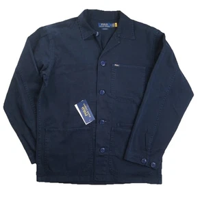 POLO RALPH LAUREN Classic Fit Navy Blue Twill Cotton Utility Overshirt size XL - Picture 1 of 5