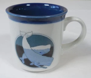 Otagiri Ceramic Coffee Mug with Grey Whales - Picture 1 of 7