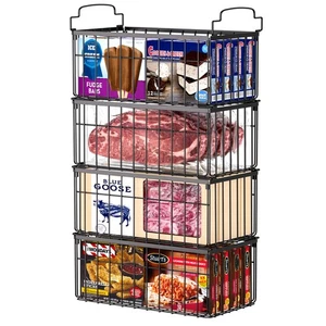 Freezer Organizer Bins, 4 Pack Stackable Deep Chest Freezer Organizer Bins, F... - Picture 1 of 8