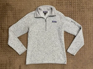 Suéter Patagonia Gris Jaspeado Mejor 1/4 Cremallera Polar Mujer’s Talla Mediana - Imagen 1 de 7